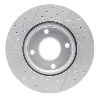 R1 07-14 Nissan Sentra Front Right Drilled & Slotted Geo-Carbon Rotor