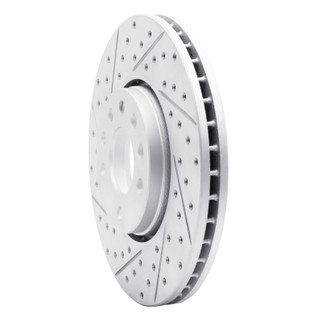 R1 03-11 Cadillac Bls (Mexico) Front Left Drilled & Slotted Geo-Carbon Rotor
