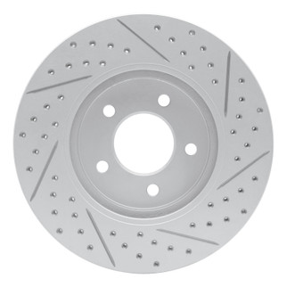 R1 05-12 Ford Escape Front Left Drilled & Slotted Geo-Carbon Rotor