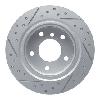 R1 95-99 BMW 318Ti Rear Right Drilled & Slotted Geo-Carbon Rotor
