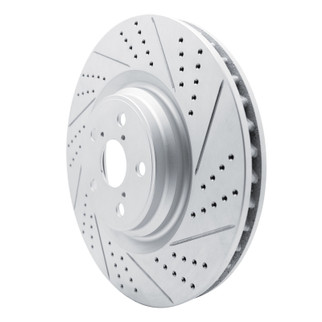 R1 10-17 Lexus Ls460 Right Front Drilled & Slotted Geo-Carbon Rotor