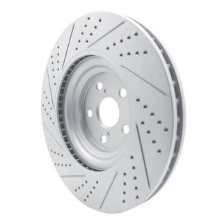 R1 10-17 Lexus Ls460 Right Front Drilled & Slotted Geo-Carbon Rotor