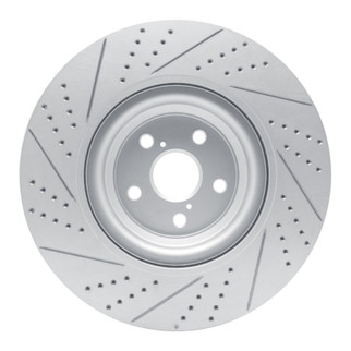 R1 10-17 Lexus Ls460 Right Front Drilled & Slotted Geo-Carbon Rotor