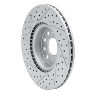 R1 05-25 Audi Tt Front Right Drilled & Slotted Geo-Carbon Rotor