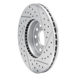 R1 05-25 Audi Q2 (Mexico) Front Left Drilled & Slotted Geo-Carbon Rotor