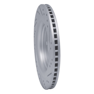 R1 15-23 Ford Mustang Rear Left Drilled & Slotted Geo-Carbon Rotor
