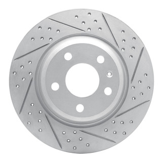 R1 08-25 Audi A4 (USA/Canada) Rear Right Drilled & Slotted Geo-Carbon Rotor