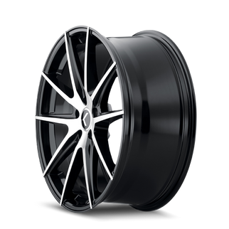 Kraze KR193 Turismo 18x8 / 5x120 BP / 40mm Offset / 74.1mm Hub Gloss Black Machined Wheel