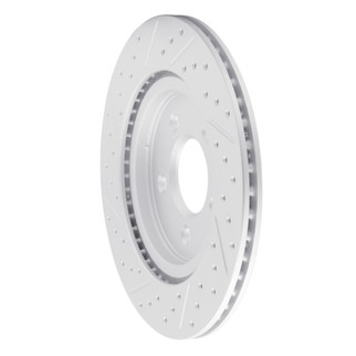 R1 05-14 Ford Mustang Rear Right Drilled & Slotted Geo-Carbon Rotor