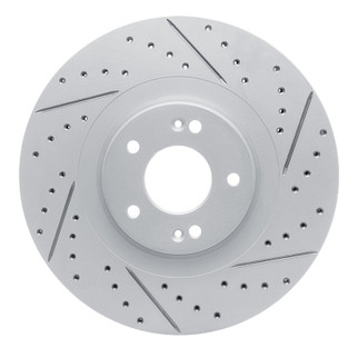 R1 20-25 Hyundai Palisade Front Right Drilled & Slotted Geo-Carbon Rotor