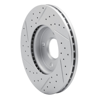 R1 05-12 Ford Ecosport (Mexico) Front Right Drilled & Slotted Geo-Carbon Rotor