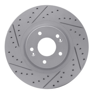 R1 15-21 Kia Sedona Front Right Drilled & Slotted Geo-Carbon Rotor