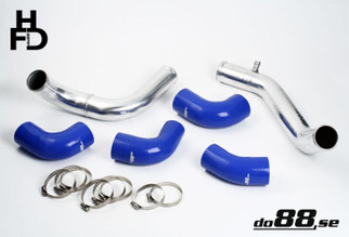 do88 Volvo 7/940 Turbo Center Connection Pipe Kit Blue Hoses 3in Throttle Body