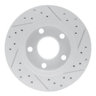 R1 00-02 Audi S4 Rear Left Drilled & Slotted Geo-Carbon Rotor