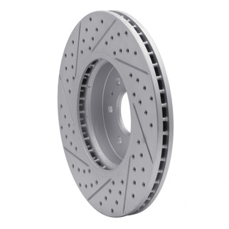 R1 09-10 Kia Borrego Front Right Drilled & Slotted Geo-Carbon Rotor