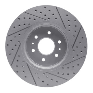 R1 09-10 Kia Borrego Front Left Drilled & Slotted Geo-Carbon Rotor