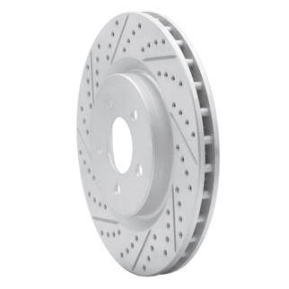 R1 94-04 Ford Mustang Front Left Drilled & Slotted Geo-Carbon Rotor