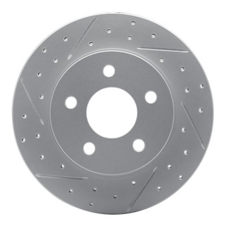 R1 04-12 Chevrolet Cobalt Rear Left Drilled & Slotted Geo-Carbon Rotor