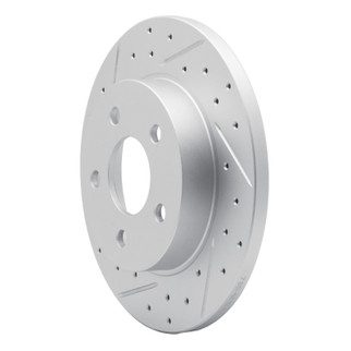 R1 04-12 Chevrolet Cobalt Rear Left Drilled & Slotted Geo-Carbon Rotor