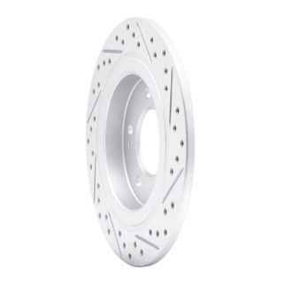 R1 13-26 Hyundai Azera Rear Left Drilled & Slotted Geo-Carbon Rotor