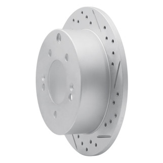 R1 10-13 Kia Soul Rear Right Drilled & Slotted Geo-Carbon Rotor
