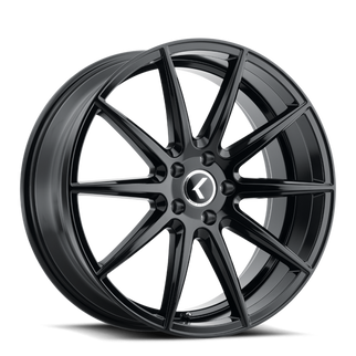Kraze KR194 Cosmos 20x8.5 / 5x112 BP / 38mm Offset / 66.56mm Hub Gloss Black Wheel