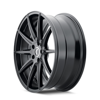Kraze KR194 Cosmos 20x8.5 / 5x108 BP / 38mm Offset / 63.5mm Hub Gloss Black Wheel