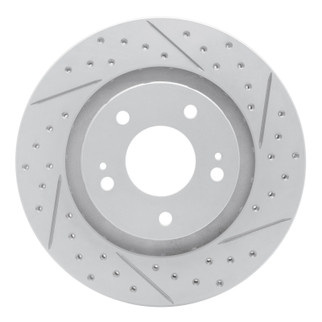 R1 05-22 Mitsubishi Outlander Front Right Drilled & Slotted Geo-Carbon Rotor