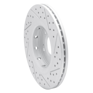 R1 09-15 Mitsubishi Lancer Front Left Drilled & Slotted Geo-Carbon Rotor