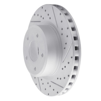 R1 05-06 Pontiac GTO Front Right Drilled & Slotted Geo-Carbon Rotor