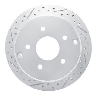 R1 04-04 Pontiac GTO Rear Left Drilled & Slotted Geo-Carbon Rotor