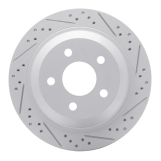 R1 98-02 Chevrolet Camaro Rear Right Drilled & Slotted Geo-Carbon Rotor