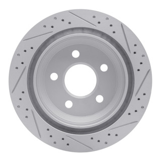R1 98-02 Chevrolet Camaro Rear Right Drilled & Slotted Geo-Carbon Rotor