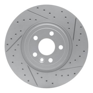 R1 17-19 Jaguar F-Pace Front Right Drilled & Slotted Geo-Carbon Rotor