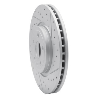 R1 17-19 Jaguar F-Pace Front Right Drilled & Slotted Geo-Carbon Rotor