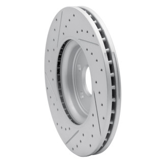 R1 17-19 Jaguar F-Pace Front Right Drilled & Slotted Geo-Carbon Rotor