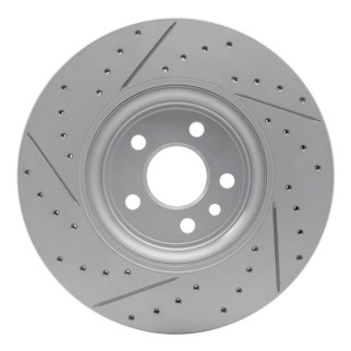 R1 17-19 Jaguar F-Pace Front Right Drilled & Slotted Geo-Carbon Rotor