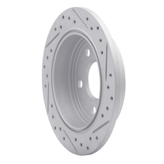 R1 97-05 Buick Regal Rear Right Drilled & Slotted Geo-Carbon Rotor