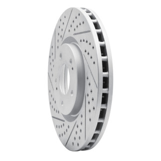 R1 03-06 Mitsubishi Lancer Front Left Drilled & Slotted Geo-Carbon Rotor