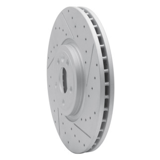 R1 17-20 Jaguar Xe Front Right Drilled & Slotted Geo-Carbon Rotor
