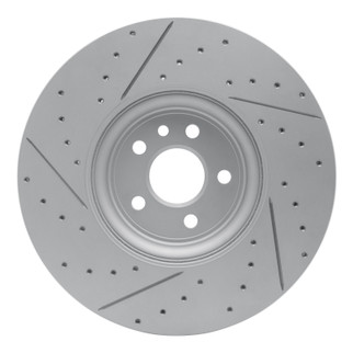 R1 17-20 Jaguar Xe Front Right Drilled & Slotted Geo-Carbon Rotor