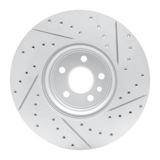 R1 17-20 Jaguar I-Pace Front Left Drilled & Slotted Geo-Carbon Rotor