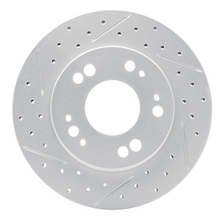 R1 90-05 Chrysler Sebring Front Left Drilled & Slotted Geo-Carbon Rotor