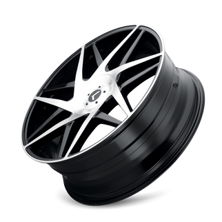 Kraze KR192 Phase 22x8.5 / 5x115/120 BP / 38mm Offset / 74.1mm Hub Gloss Black Machined Wheel