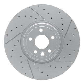 R1 16-24 Jaguar Xf Front Right Drilled & Slotted Geo-Carbon Rotor