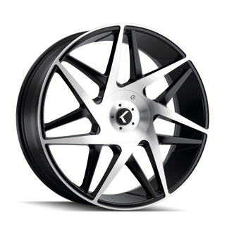 Kraze KR192 Phase 22x8.5 / 5x112/114.3 BP / 38mm Offset / 72.62mm Hub Gloss Black Machined Wheel