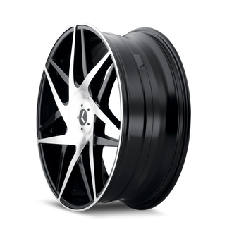 Kraze KR192 Phase 22x8.5 / 5x112/114.3 BP / 38mm Offset / 72.62mm Hub Gloss Black Machined Wheel
