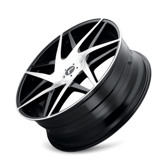 Kraze KR192 Phase 22x8.5 / 5x112/114.3 BP / 38mm Offset / 72.62mm Hub Gloss Black Machined Wheel
