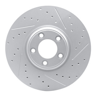 R1 03-05 Jaguar Xj8 Front Left Drilled & Slotted Geo-Carbon Rotor