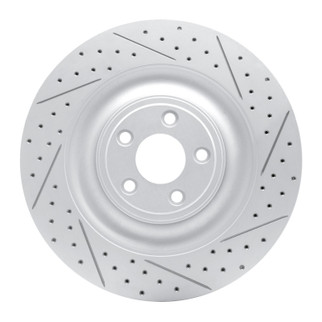 R1 10-24 Jaguar Xfr Rear Right Drilled & Slotted Geo-Carbon Rotor